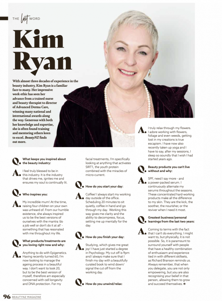 BeautyNZ Magazine Article April 2022